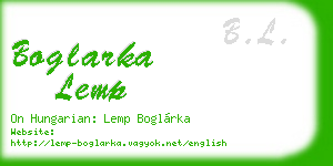 boglarka lemp business card
